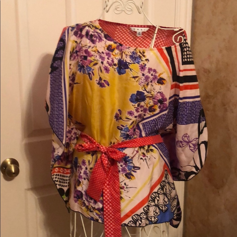 Women’s CAbi silk kimono styled top